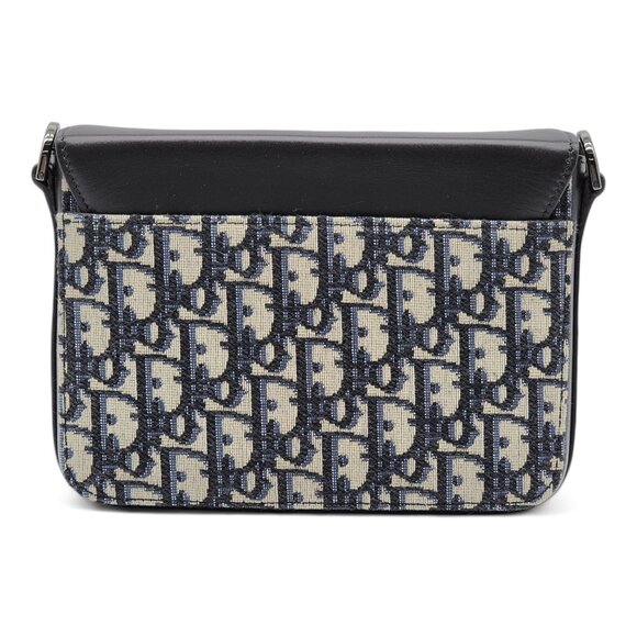 Dior Oblique Jacquard Messenger Crossbody Leather Lock Bag | Black | NEW - Picture 4 of 14